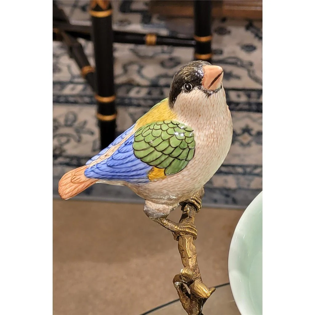 Danny's Fine Porcelain Bowl With Bird And Bronze Ormolu 60388 - Image 5