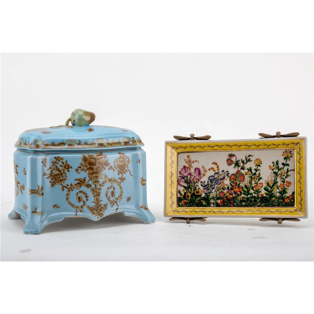 Danny's Fine Porcelain Casket - Celadon Lampas 11697 - Image 11