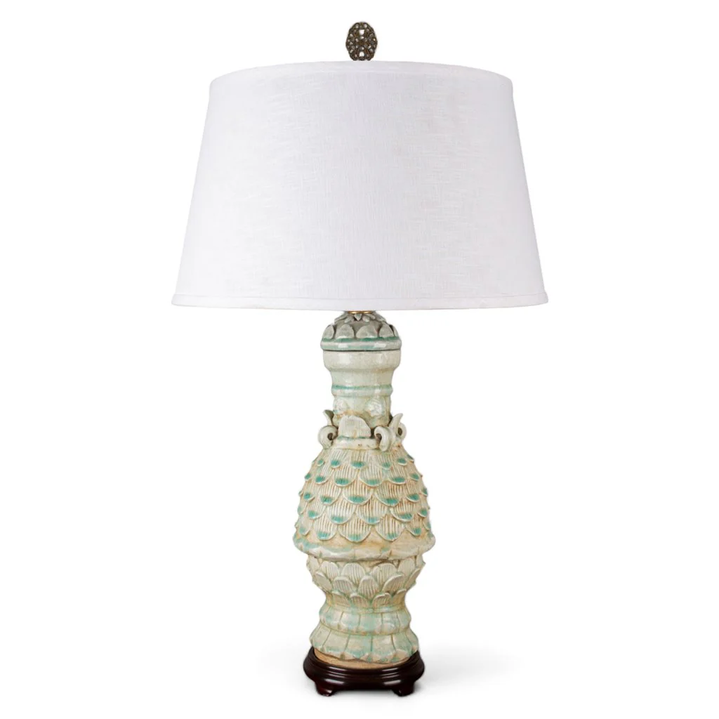 Danny's Fine Porcelain Celadon Lotus Petal Lamp 50109-L