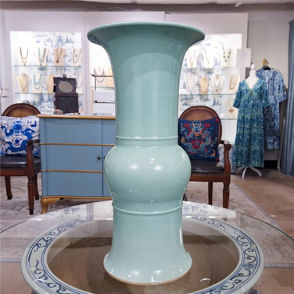 Danny's Fine Porcelain Celedon Elegant Vase 50824 - Image 2