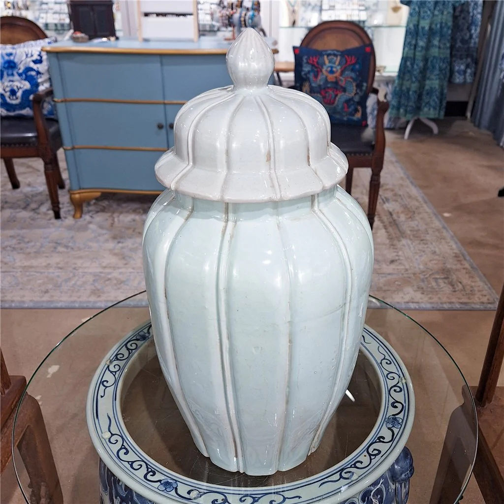 Danny's Fine Porcelain Celedon Jar Antique Finish 50853 - Image 8