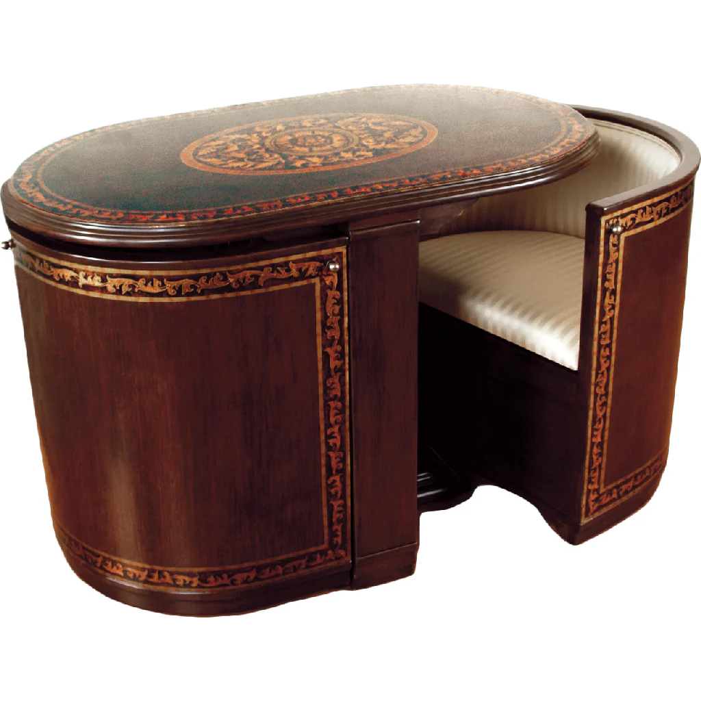 Danny's Fine Porcelain Desk W/2 Chairs, Tallow N1186