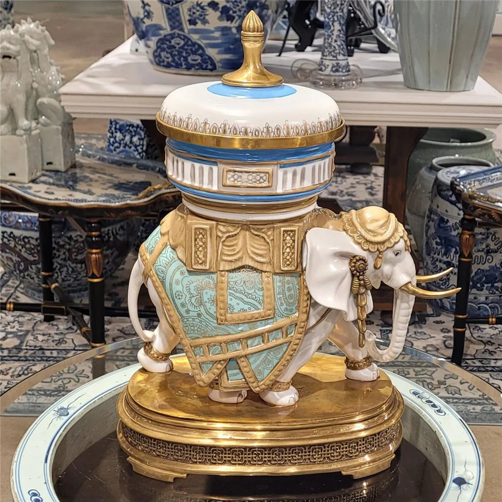 Danny's Fine Porcelain Elephant Statue With Lidded Box 60372 - Image 2