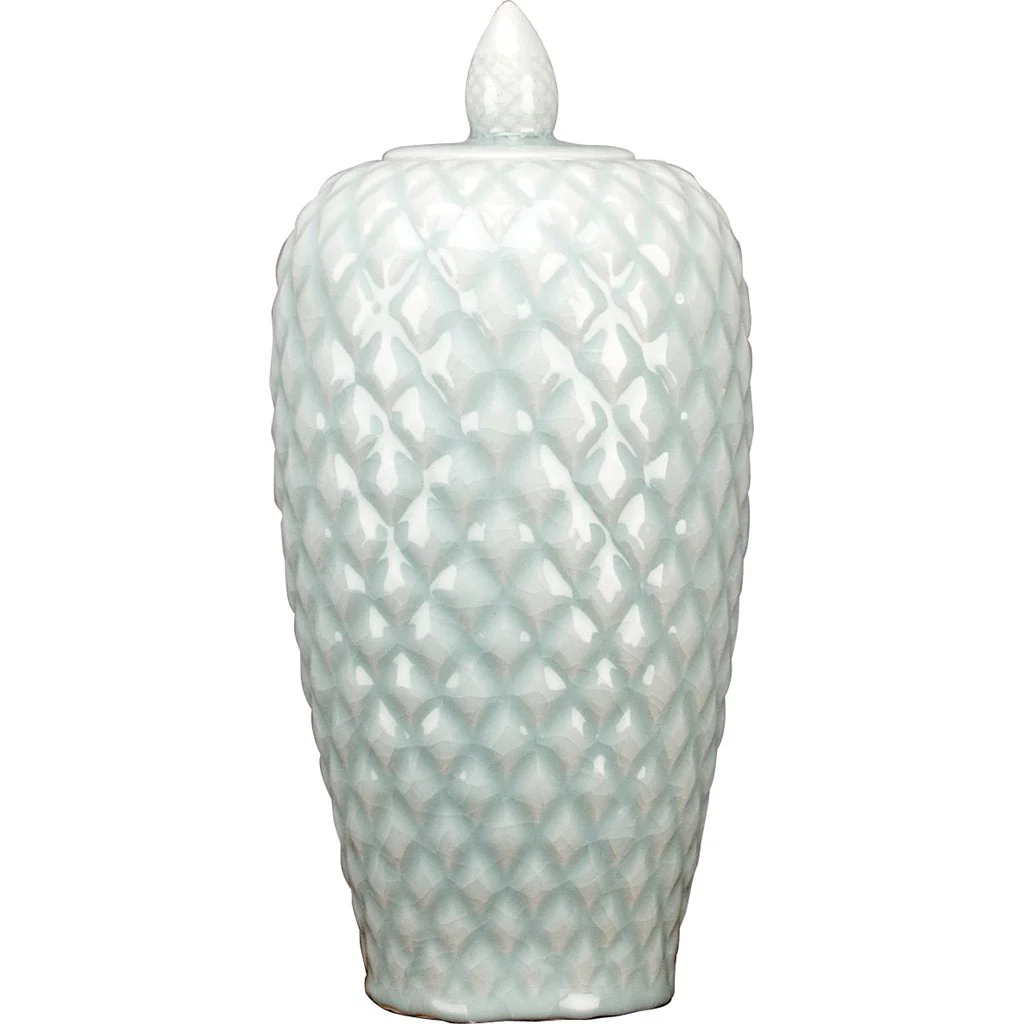 Danny's Fine Porcelain Embossed Jar - Light Celadon 40707 - Image 2