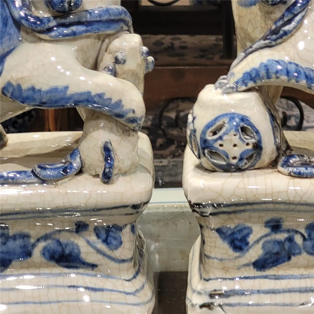 Danny's Fine Porcelain Foo Dogs Pair 50618 - Image 14