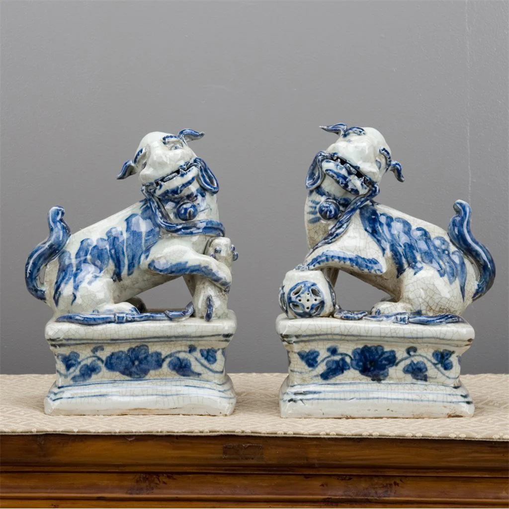 Danny's Fine Porcelain Foo Dogs Pair 50618 - Image 4