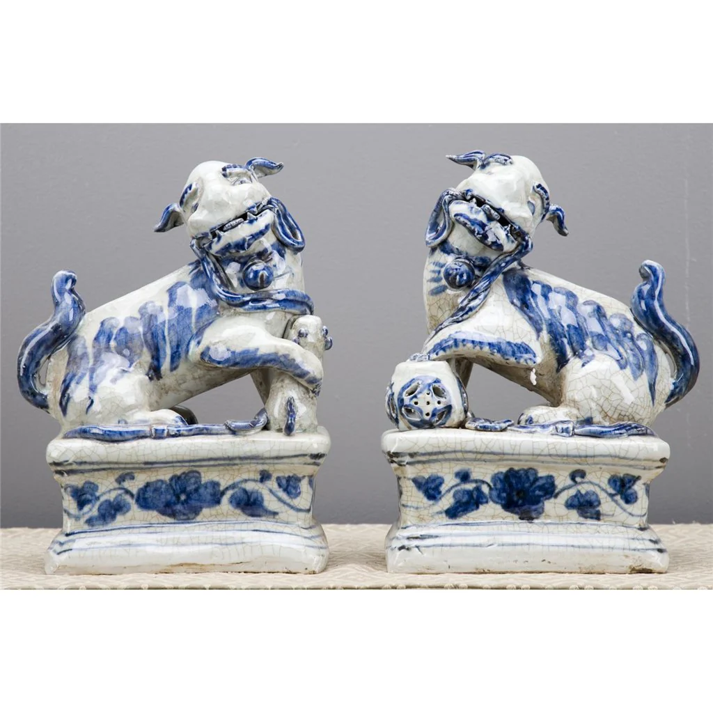 Danny's Fine Porcelain Foo Dogs Pair 50618 - Image 5