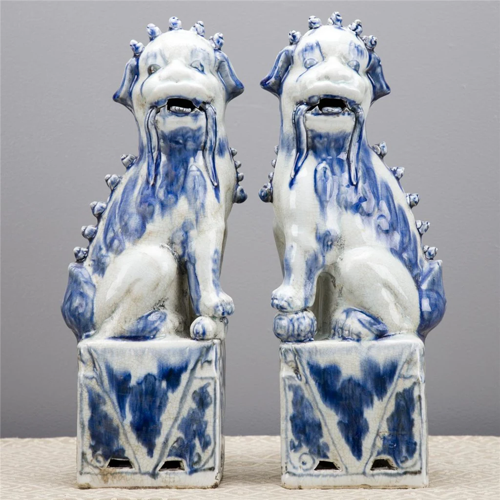 Danny's Fine Porcelain Foo Dogs Pair 50619 - Image 9