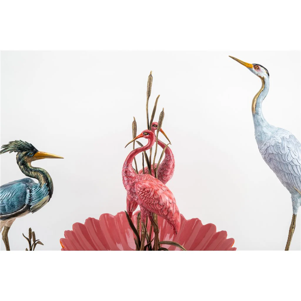 Danny's Fine Porcelain Grey Heron With Bronze 61002 - Image 14