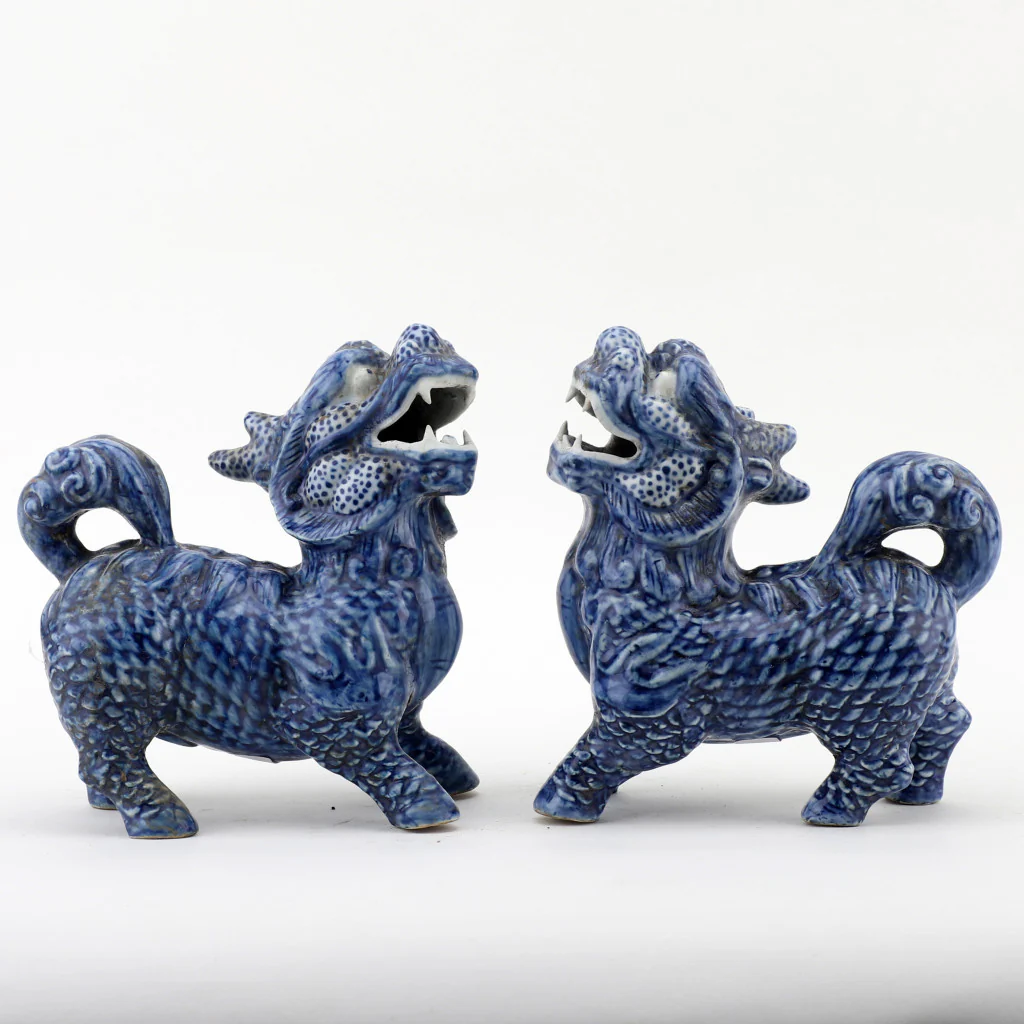 Danny's Fine Porcelain Hand Made Lion Large Pair 50825 - Image 7