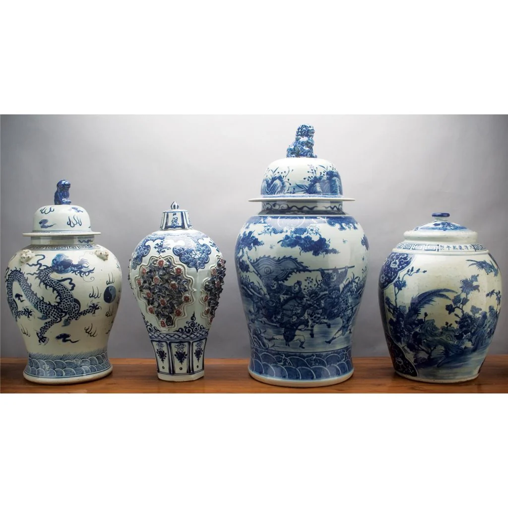 Danny's Fine Porcelain Hex Jar - Raised Up Design 50371 - Image 6