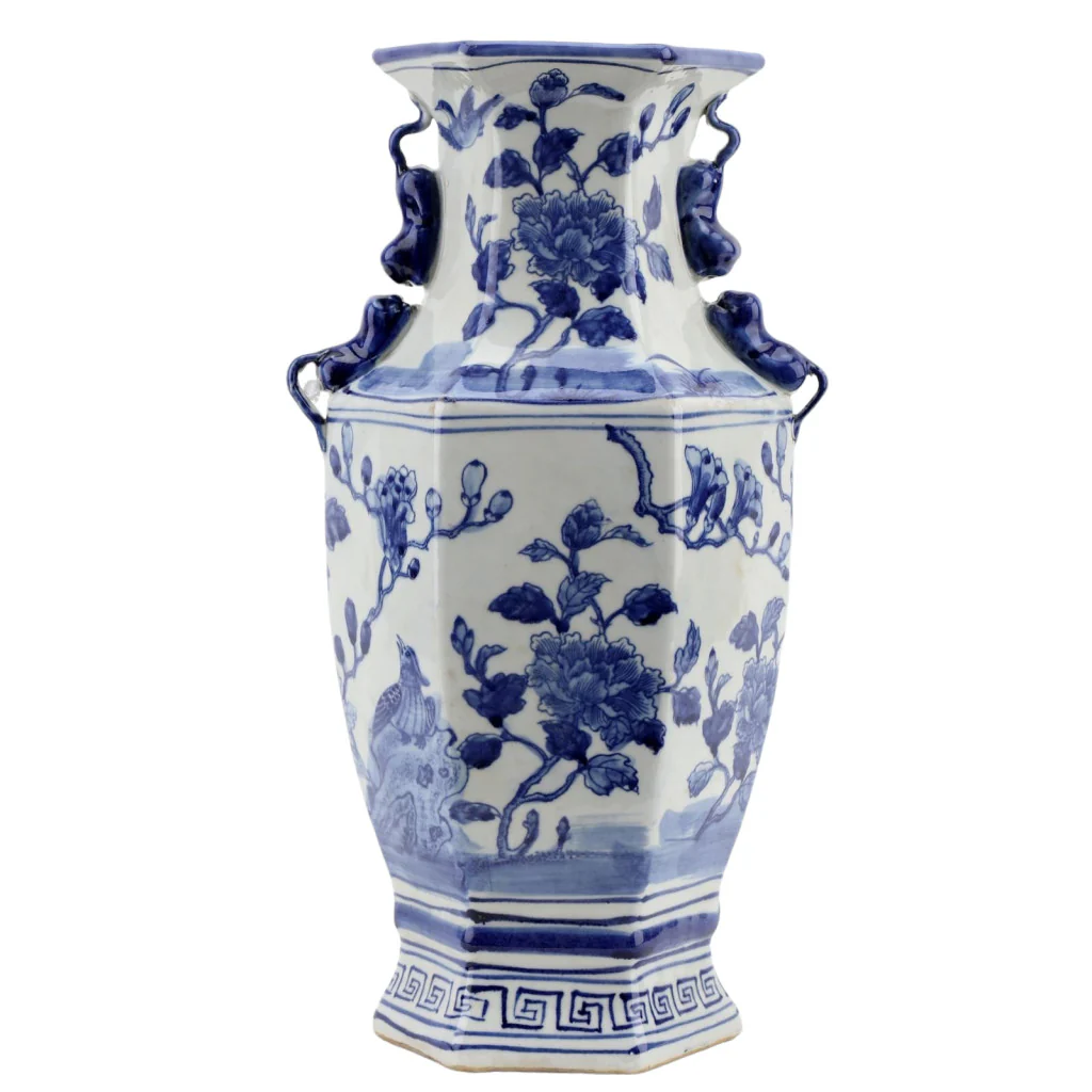 Danny's Fine Porcelain Hex Vase - Bird And Floral 50966 - Image 7