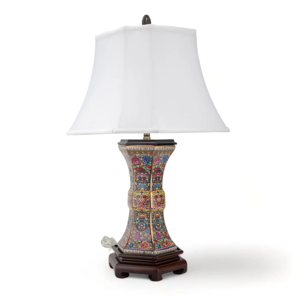 Danny's Fine Porcelain Hexagonal Imperial Cup Vase Lamp 51131-L - Image 5