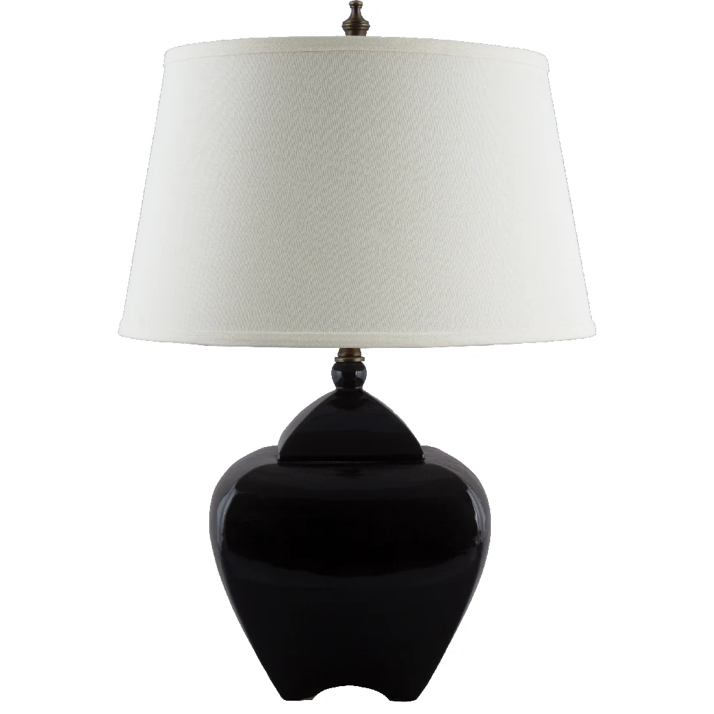 Danny's Fine Porcelain Jar Lamp- Black PCM2587-BK-2
