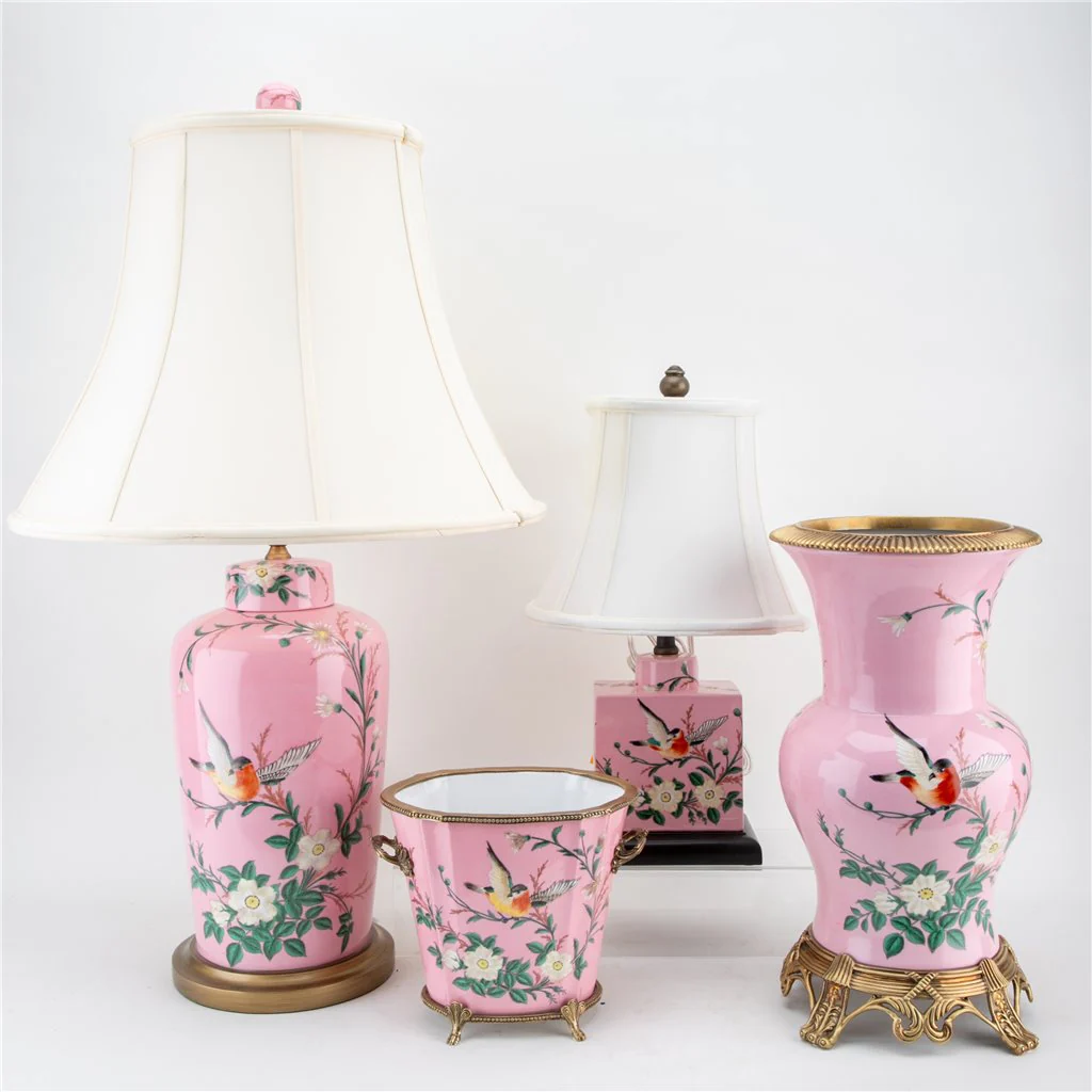 Danny's Fine Porcelain Lamp Base - Pink Garden 60992-LG - Image 11
