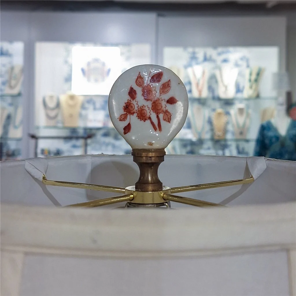 Danny's Fine Porcelain Lamp Red And White Willow (108-17-BE) 14114-L - Image 4