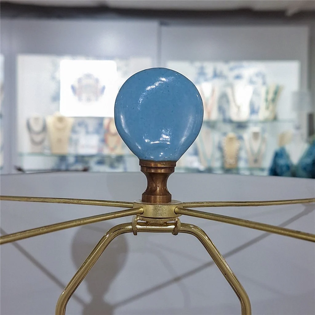 Danny's Fine Porcelain Lamp With Bronze Base- Blue 14106-LG - Image 6