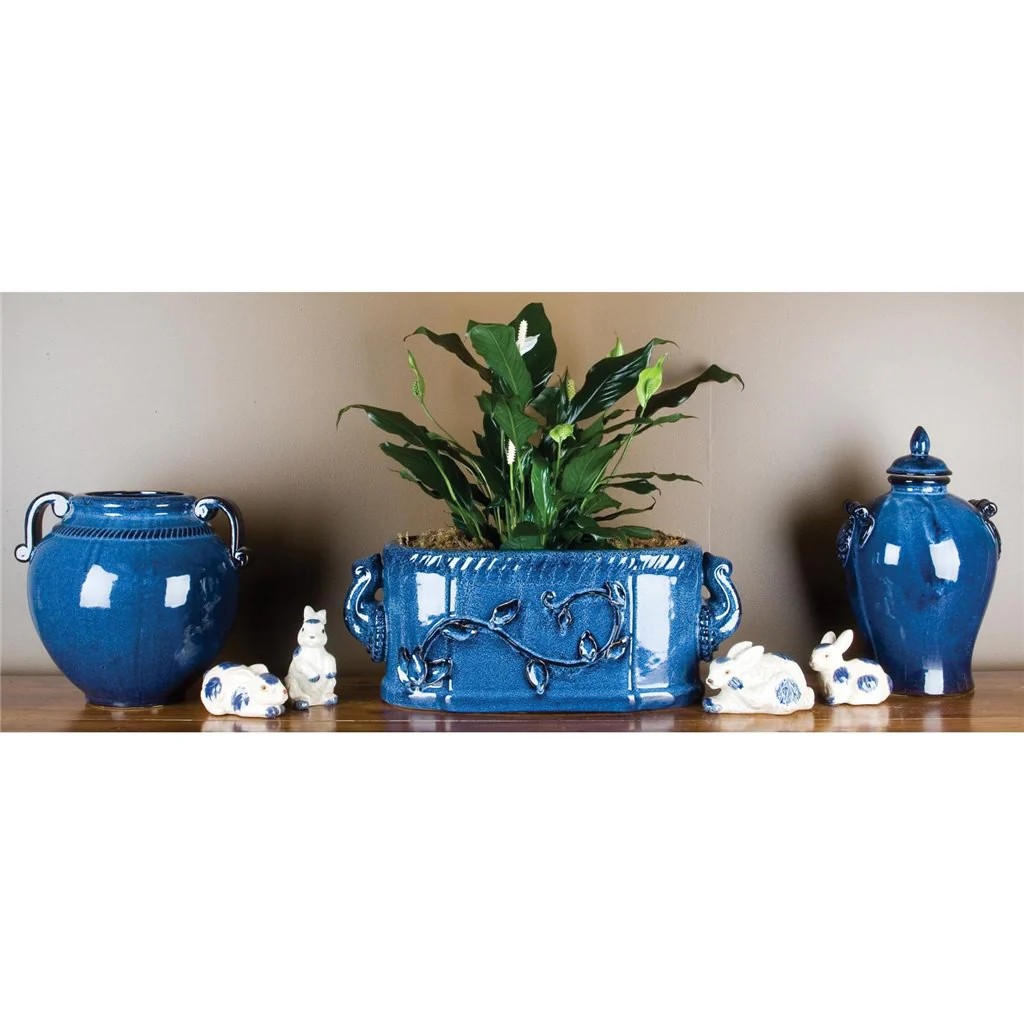 Danny's Fine Porcelain Leaf Footbath- Cobalt (16.5 X 8 Opening) 11940 - Image 2