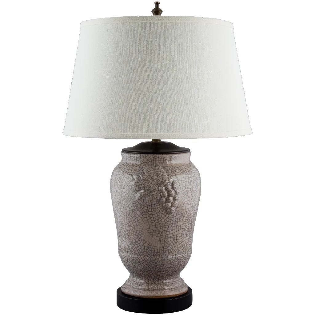 Danny's Fine Porcelain Lg Grape Jar Lamp - Beige PCM2592-BG-2