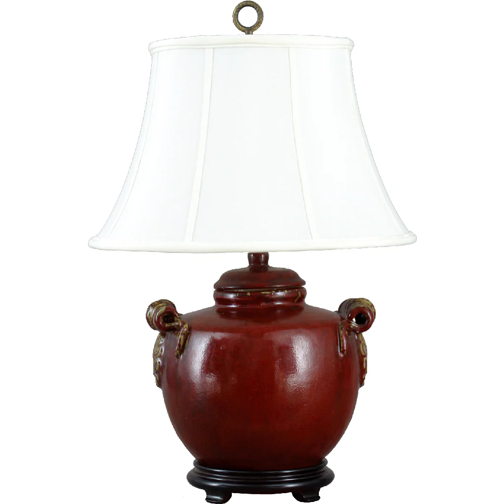Danny's Fine Porcelain Lg Red Pumpkin Jar Lamp PCM1084-1RD