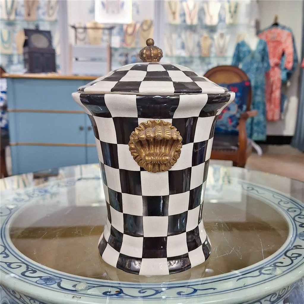 Danny's Fine Porcelain Lidded Box - Black And White Square 14141 - Image 6