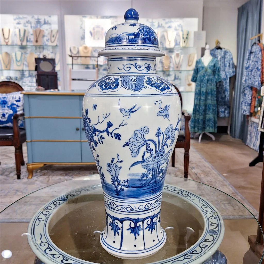 Danny's Fine Porcelain Lidded Jar-Blue And White 50828 - Image 16