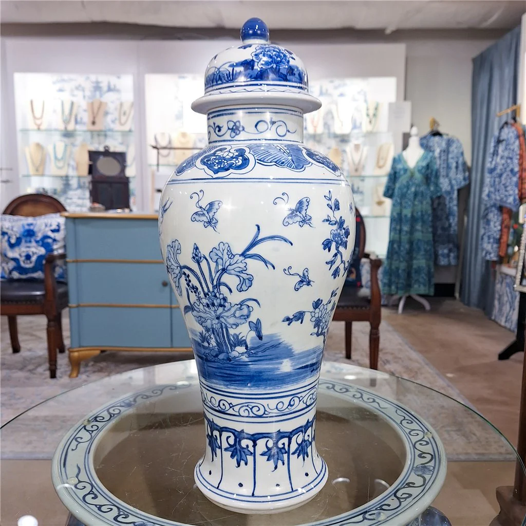 Danny's Fine Porcelain Lidded Jar-Blue And White 50828 - Image 2