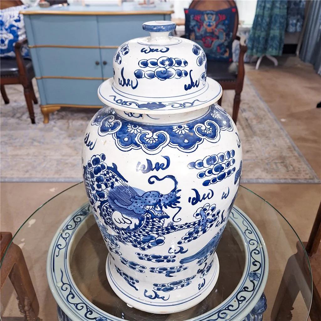 Danny's Fine Porcelain Lidded Temple Jar - Dragons - Blue And White Classic 50875 - Image 14