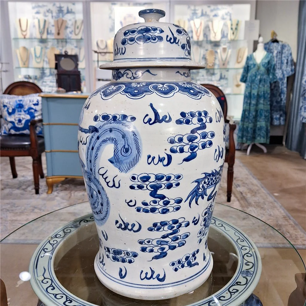 Danny's Fine Porcelain Lidded Temple Jar - Dragons - Blue And White Classic 50875 - Image 15