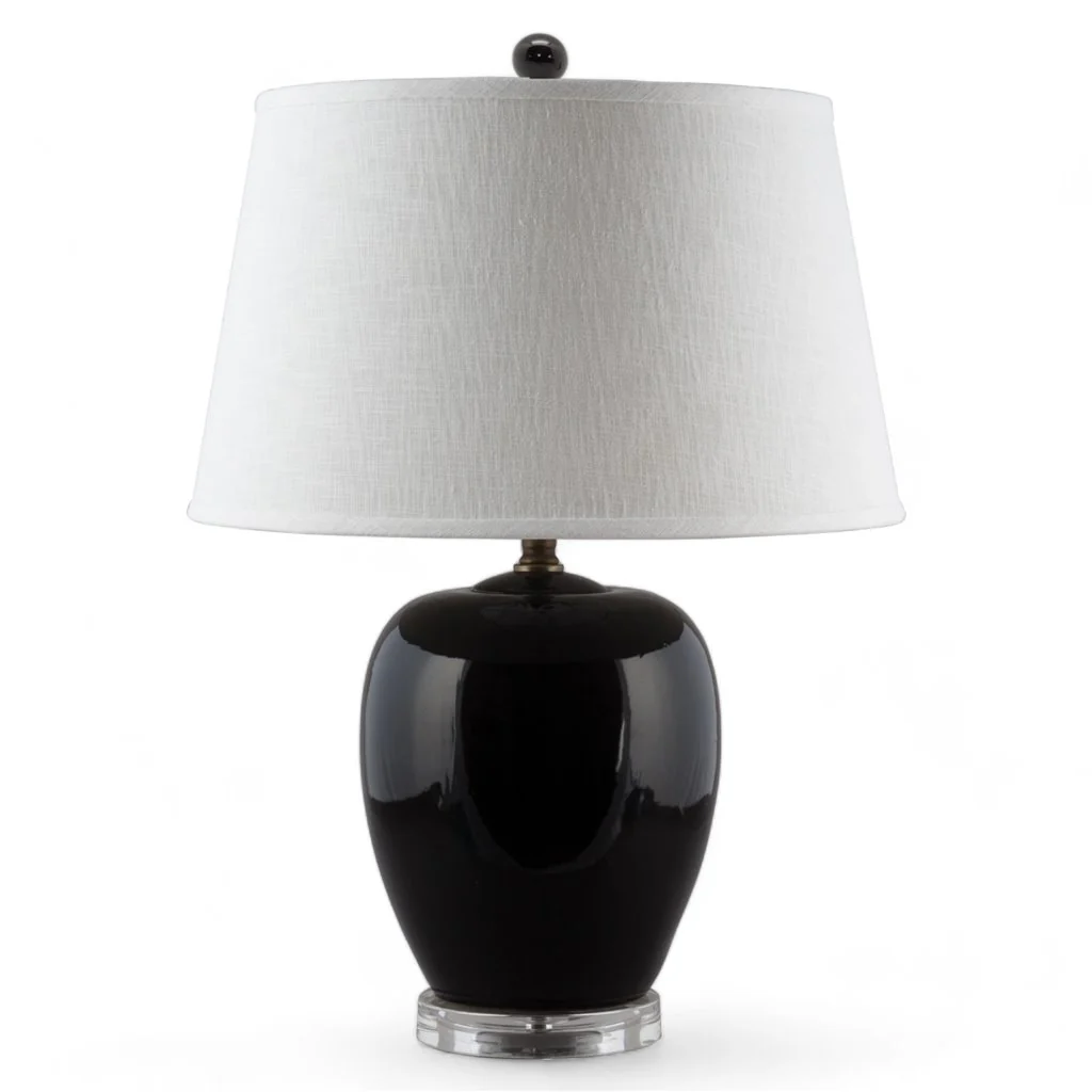Danny's Fine Porcelain Melon Jar Lamp - Black 41045-LA