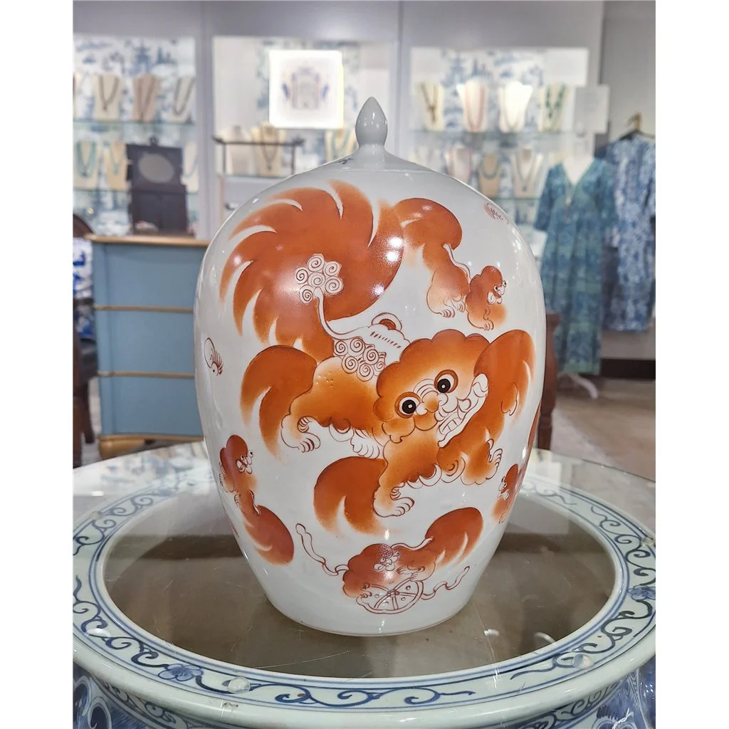 Danny's Fine Porcelain MELON JAR -RED LION 51093 - Image 14