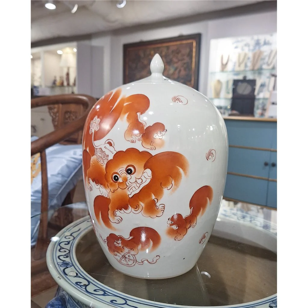 Danny's Fine Porcelain MELON JAR -RED LION 51093 - Image 16