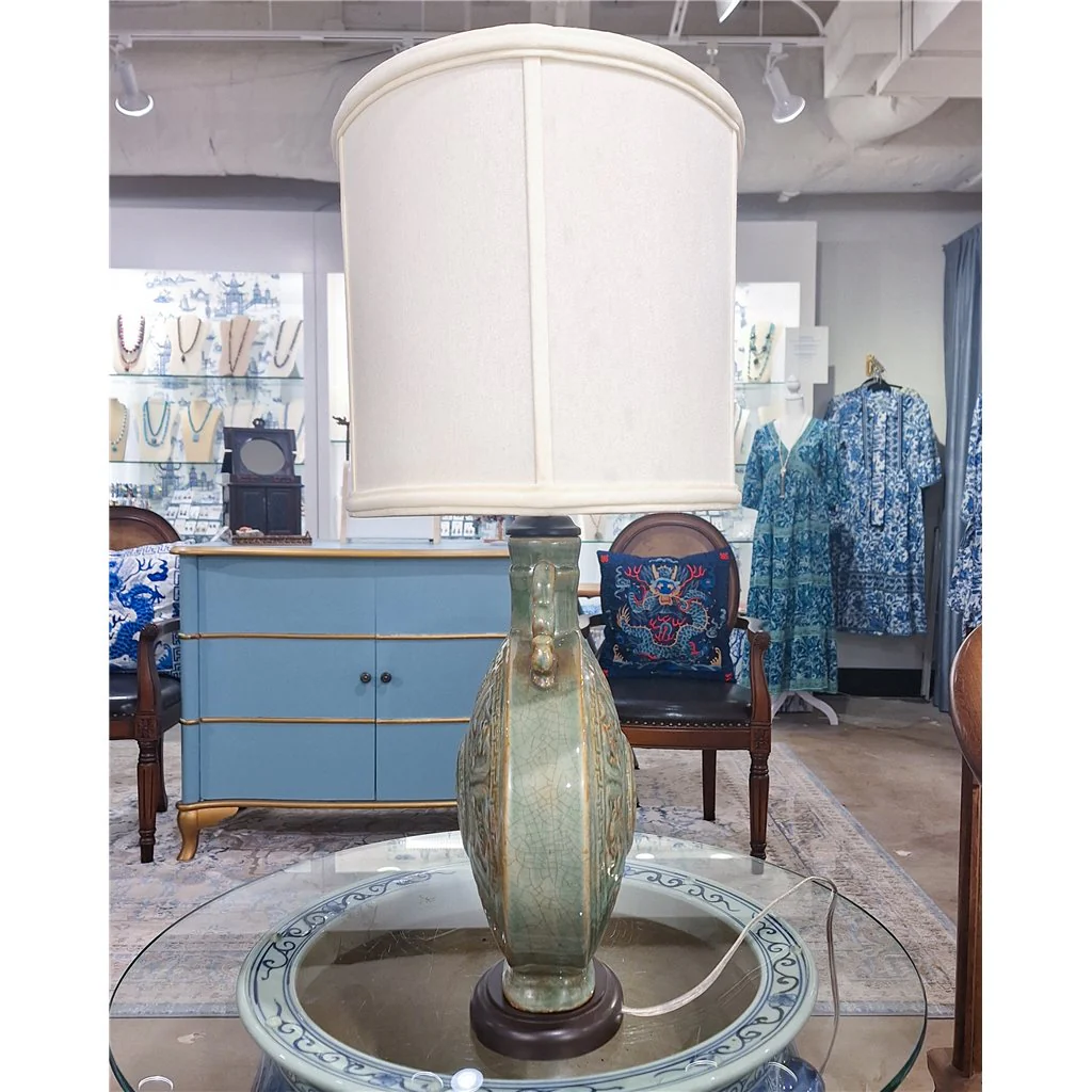 Danny's Fine Porcelain Moon Vase Lamp (Shade: 324-16-Be) 50956-L - Image 10