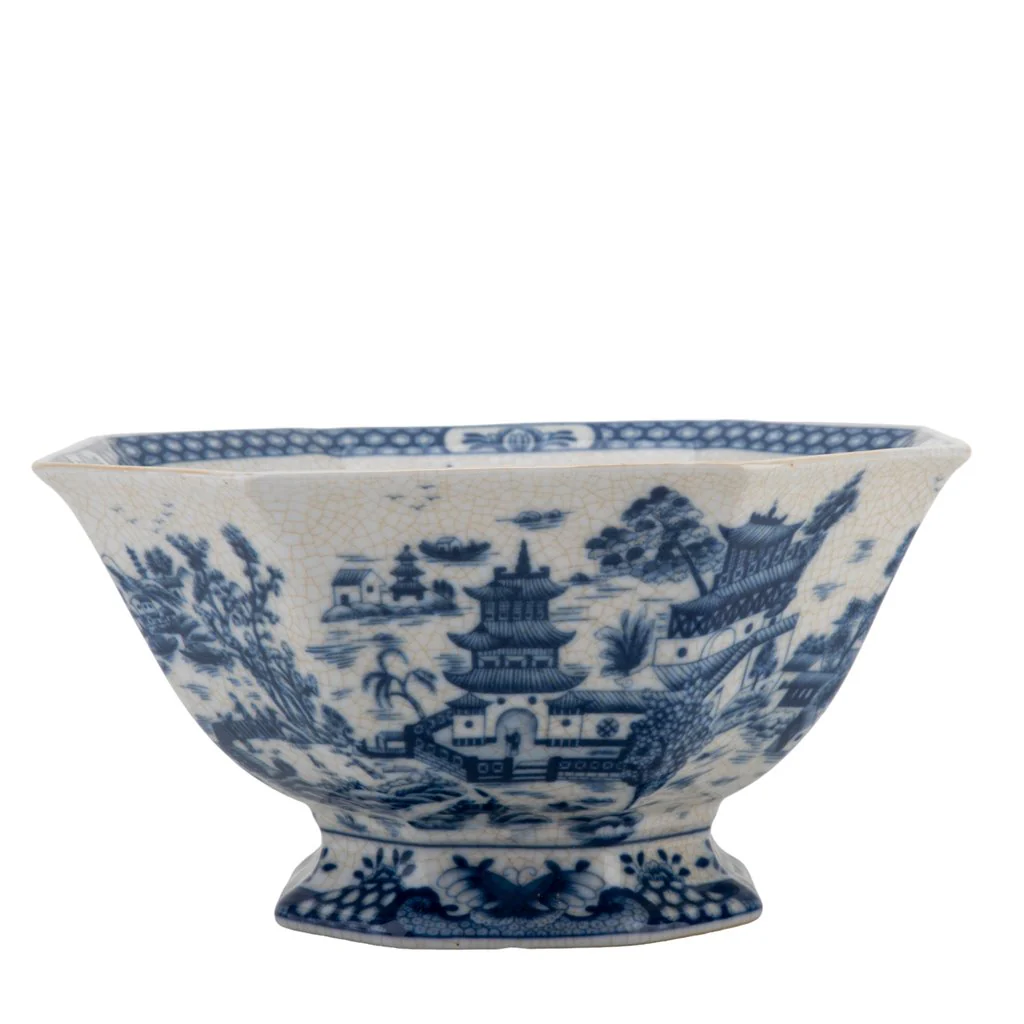 Danny's Fine Porcelain Octagonal Basin-Blue Willow 14264