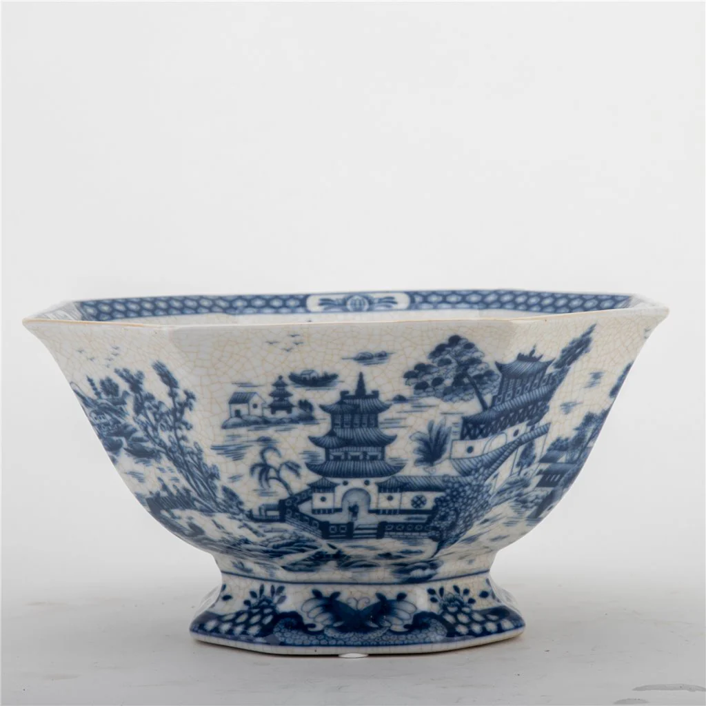 Danny's Fine Porcelain Octagonal Basin-Blue Willow 14264 - Image 3
