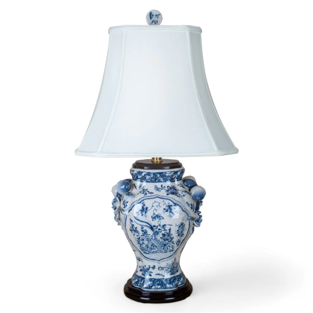 Danny's Fine Porcelain Oval Flower Vase Lamp 11402-L
