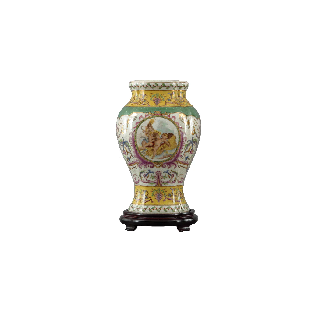 Danny's Fine Porcelain Oval Pomeg Vase 13414