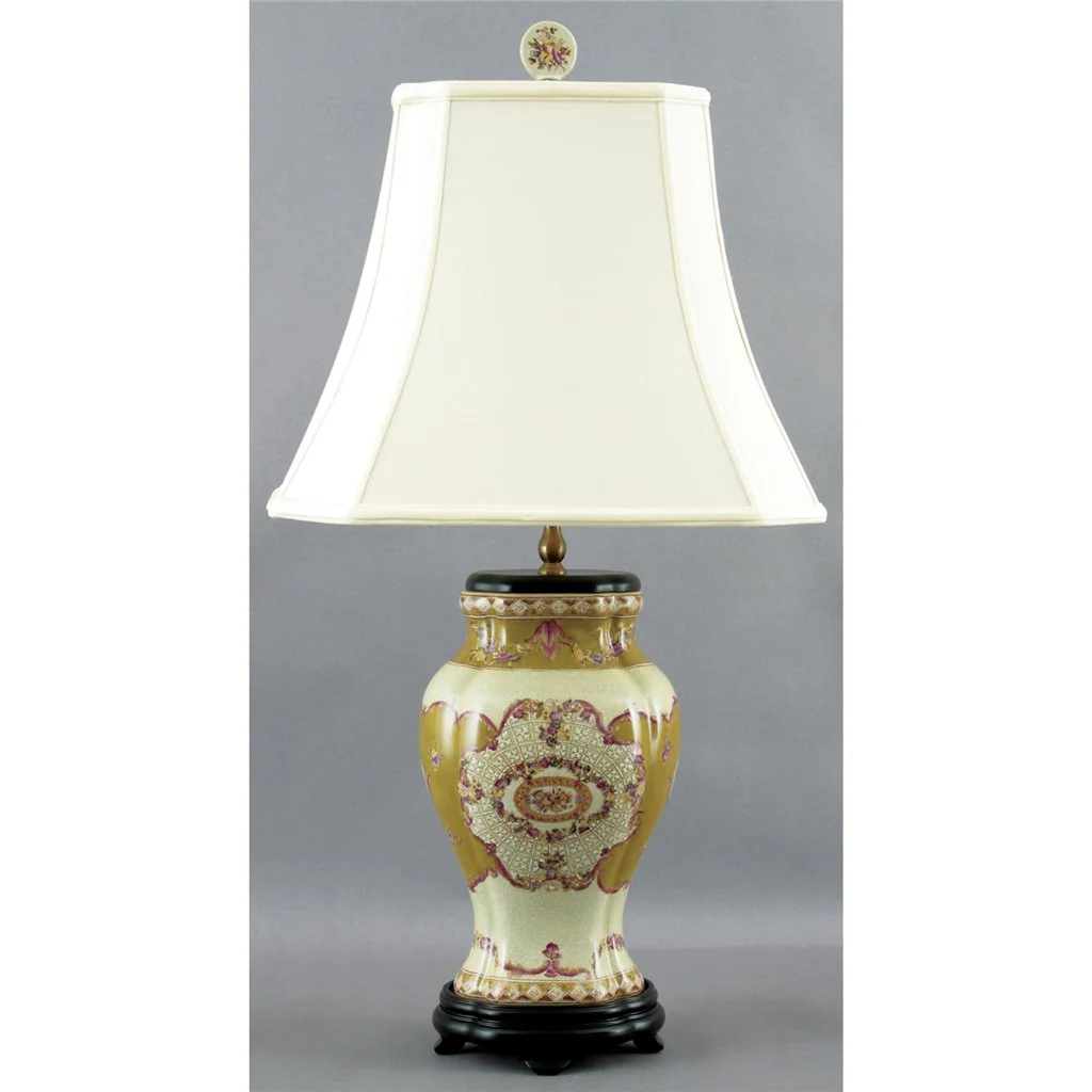 Danny's Fine Porcelain Oval Pomeg Vase Lamp 13387-L - Image 2
