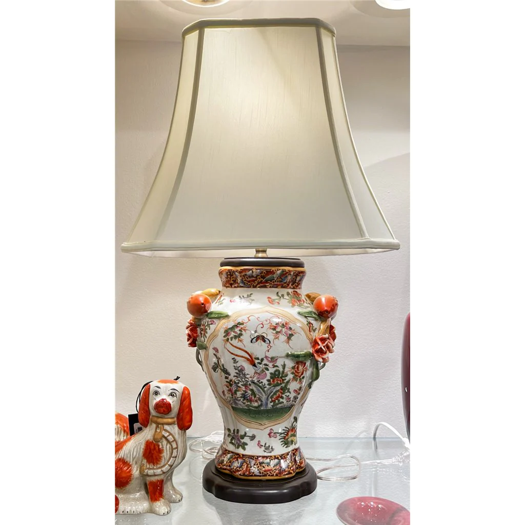 Danny's Fine Porcelain Oval Pomeg Vase W/ Std Lamp 12400-L - Image 2