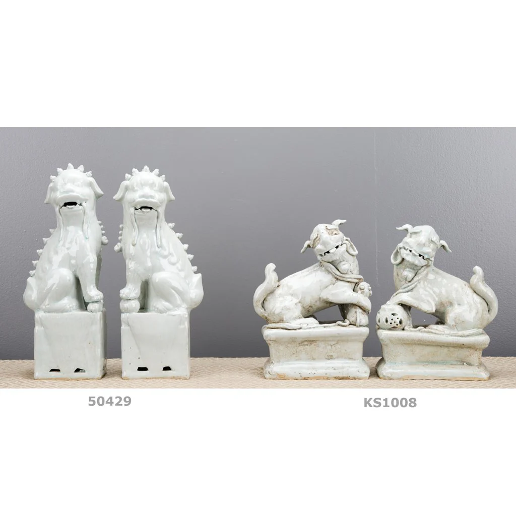 Danny's Fine Porcelain Pair Foo Dog - Old Celadon 50429 - Image 14