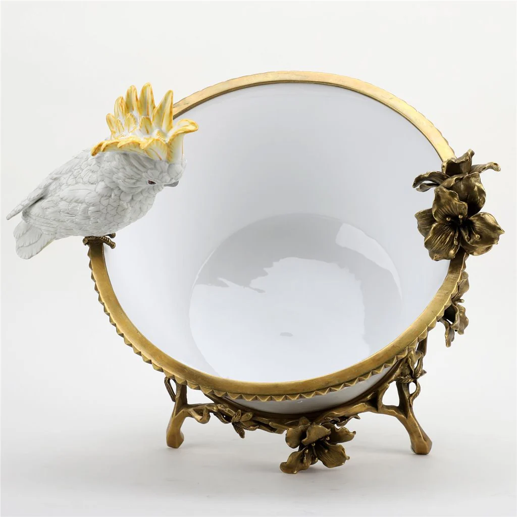 Danny's Fine Porcelain Parrot And Bowl With Bronze Ormolu 60382 - Image 12