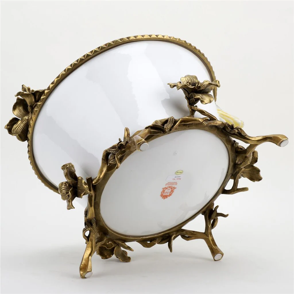 Danny's Fine Porcelain Parrot And Bowl With Bronze Ormolu 60382 - Image 13
