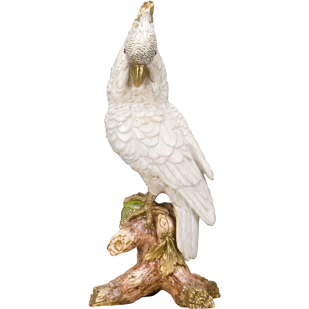 Danny's Fine Porcelain Parrot Figure With Bronze Base 60361