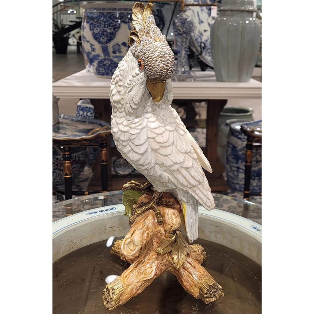 Danny's Fine Porcelain Parrot Figure With Bronze Base 60361 - Image 2