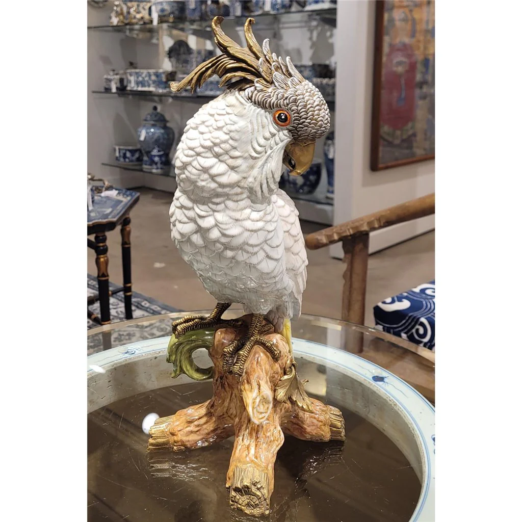 Danny's Fine Porcelain Parrot Figure With Bronze Base 60361 - Image 3