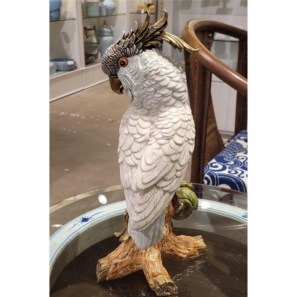 Danny's Fine Porcelain Parrot Figure With Bronze Base 60361 - Image 5