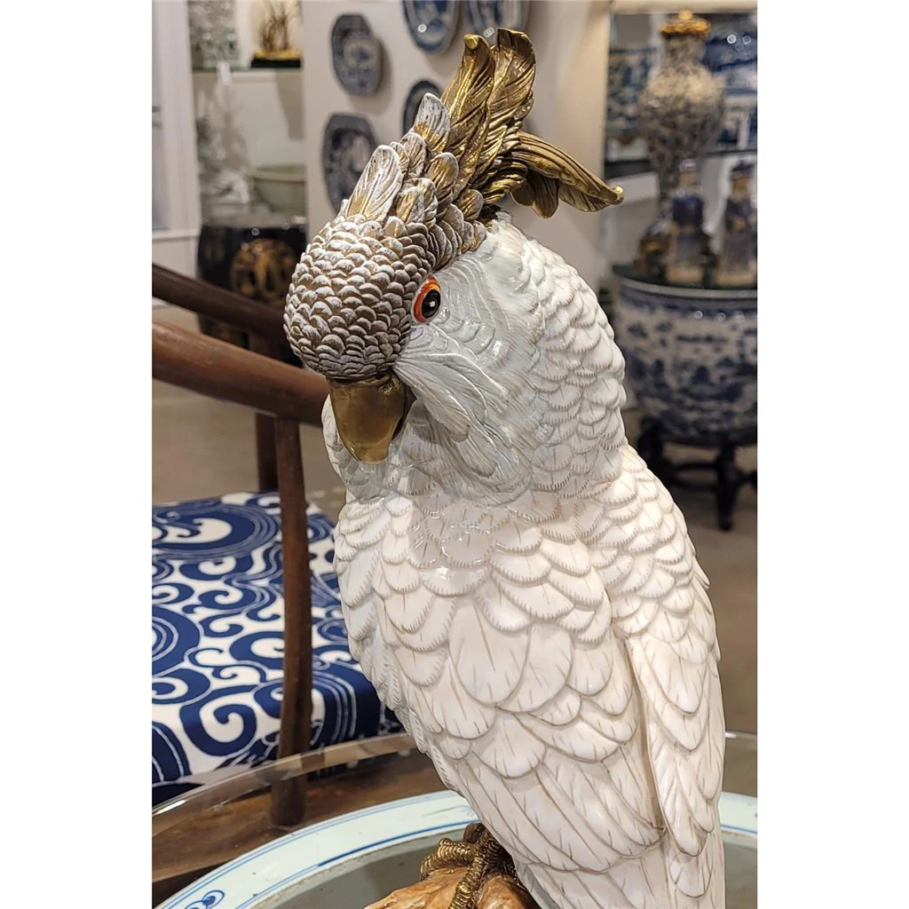 Danny's Fine Porcelain Parrot Figure With Bronze Base 60361 - Image 6