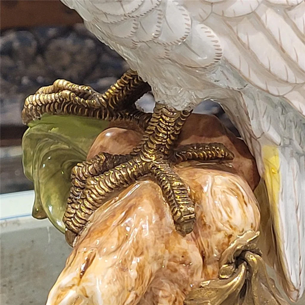 Danny's Fine Porcelain Parrot Figure With Bronze Base 60361 - Image 7