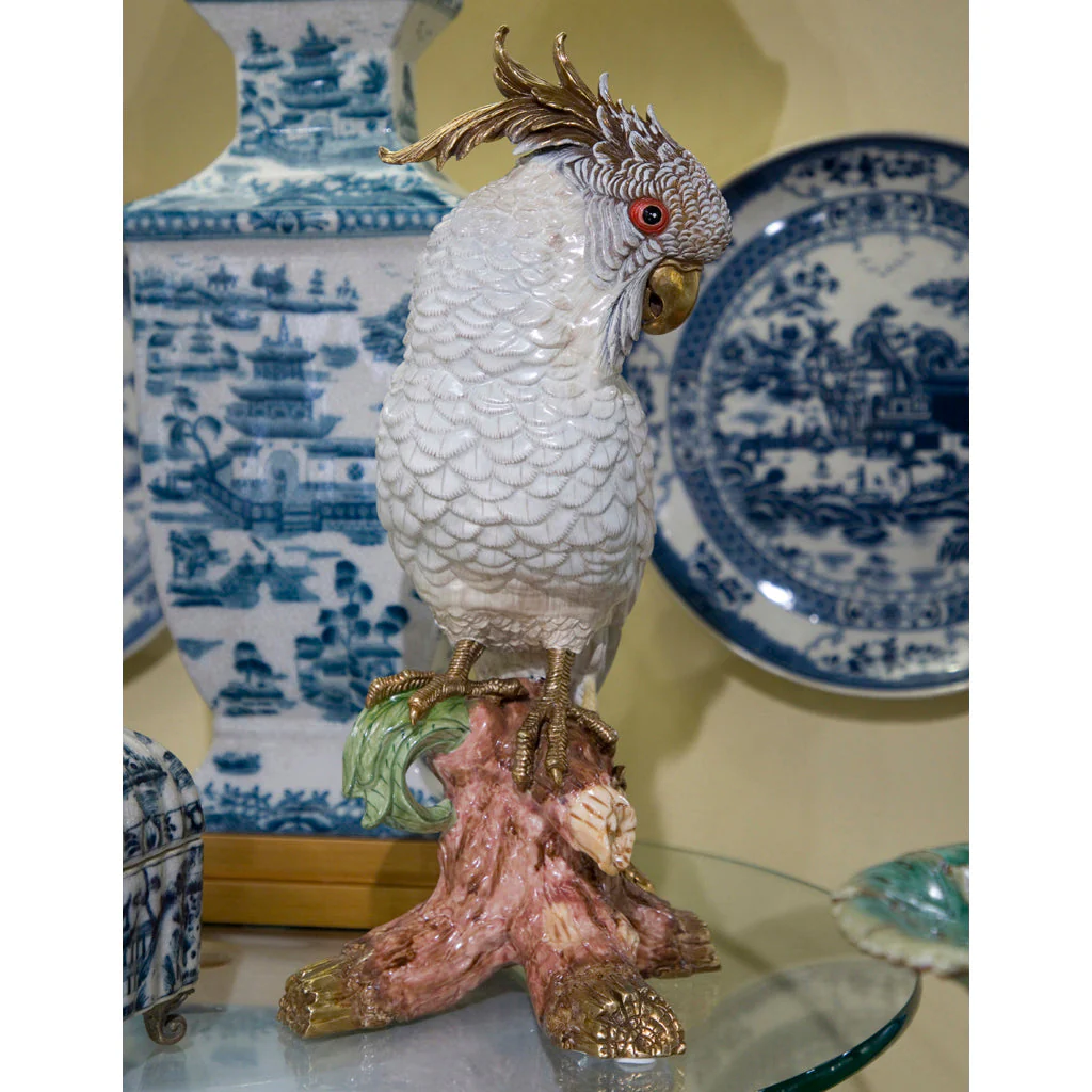 Danny's Fine Porcelain Parrot Figure With Bronze Base 60361 - Image 8