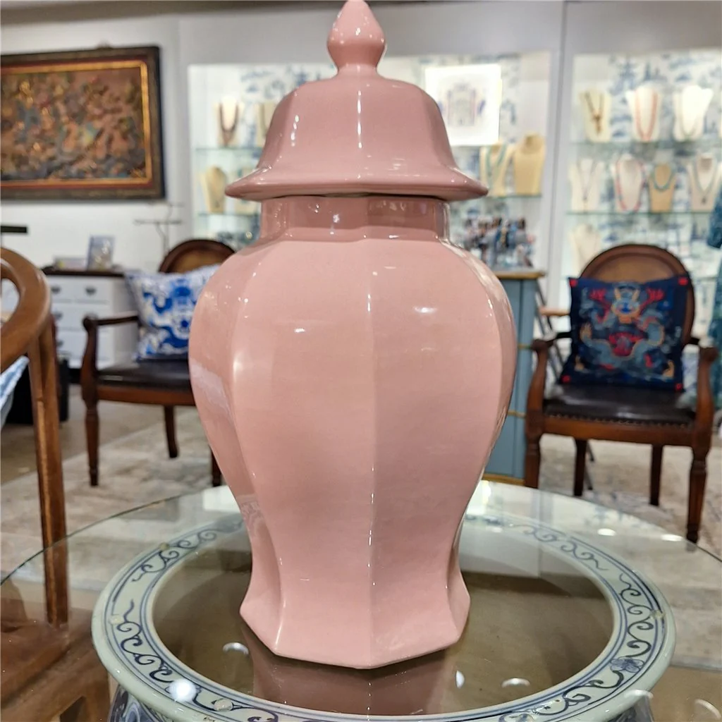 Danny's Fine Porcelain Pink Octagonal Lidded Mantel Jar 51121 - Image 10
